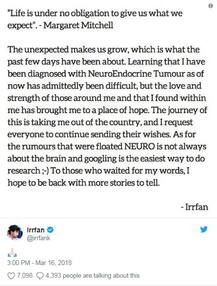 इरफान खान को हुई है ये बीमारी, ट्वीट कर किया बीमारी का खुलासा