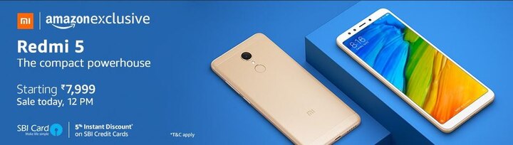 शाओमी का रेडमी 5 आज पहली बार बिक्री के लिए होगा उपलब्ध, यहां से खरीदें Redmi 5 first flash sale today, know price and specification शाओमी का रेडमी 5 आज पहली बार बिक्री के लिए होगा उपलब्ध, यहां से खरीदें