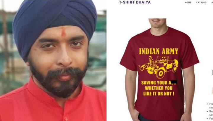 दिल्ली बीजेपी के प्रवक्ता तजिंदर बग्गा की कम्पनी ने ऐसी टी-शर्ट बनाई है जिस पर विवाद हो गया है. इस टी-शर्ट पर उस तस्वीर को दिखाया गया है जिस पर पिछले साल खूब बवाल हुआ था.