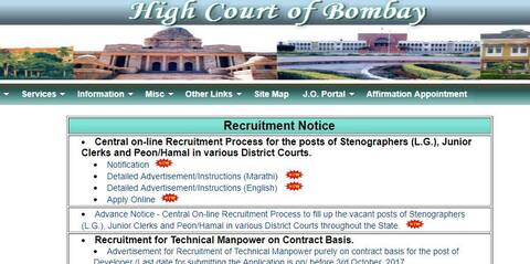 Bombay High Court HC Recruitment 2018: बॉम्बे हाईकोर्ट में निकली 8921 नौकरियां, ऐसे करें अप्लाई Bombay High Court HC Recruitment 2018: बॉम्बे हाईकोर्ट में निकली 8921 नौकरियां, ऐसे करें अप्लाई