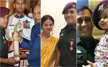 सेना कि ड्रेस में ‘पद्म भूषण’ लेने पहुंचे महेन्द्र सिंह धोनी, पत्नी साक्षी भी थीं मौजूद, देखें तस्वीरें