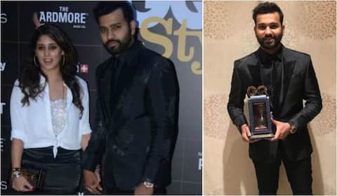 पत्नी के संग GQ स्टाइल अवॉर्ड लेने पहुंचे रोहित शर्मा, देखें तस्वीरें पत्नी के संग GQ स्टाइल अवॉर्ड लेने पहुंचे रोहित शर्मा, देखें तस्वीरें