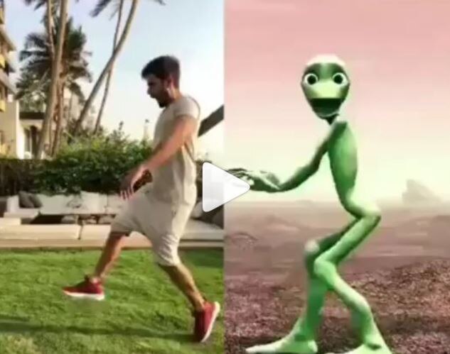 shahid kapoor danced with alien,  video goes viral इंसान ने नहीं एलियन ने दिया शाहिद कपूर को डांस में कॉम्पिटिशन, VIDEO हुआ वायरल