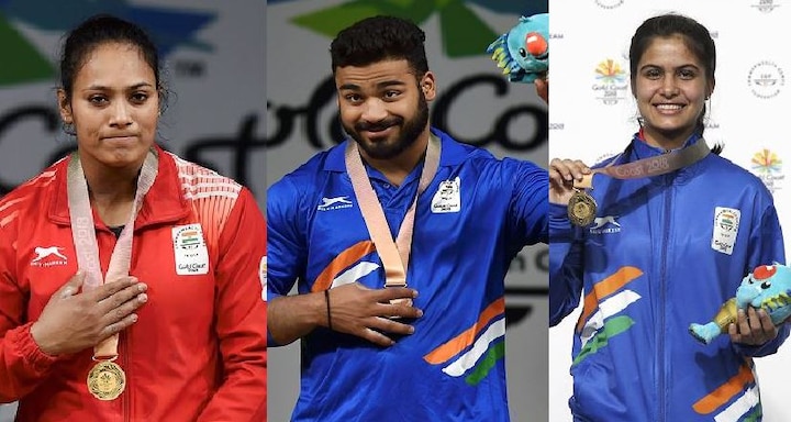 Commonwealth Games 2018 India Bags Gold Silver bronze Here list of winners कॉमनवेल्थ गेम्स 2018: बेटियों ने दिखाया दम, आज जीते 3 गोल्ड, एक सिल्वर और दो कांस्य, देखें पूरी लिस्ट
