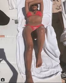 किम कर्दाशियां ने सनबाथ लेते हुए पोस्ट की HOT तस्वीरें