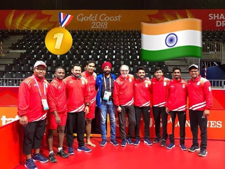 भारतीय पुरुष टेबल टेनिस टीम ने नाइजीरिया को 3-0 से शिकस्त देकर इस खेल की टीम स्पर्धा में क्लीन स्वीप किया और गोल्ड अपने नाम किया.