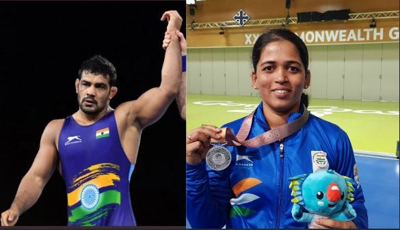 CWG 2018: sushil kumar, rahul wins gold. tejaswini kumari and babita wins silver; kiran bronze CWG 2018: आठवें दिन भारत ने अपने नाम किए दो गोल्ड, दो सिल्वर और एक ब्रॉन्ज मेडल