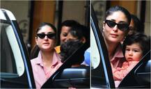 मौसी के घर के बाहर नजर आए नन्हें तैमूर और मां करीना, देखें तस्वीरें