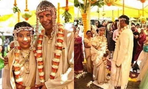 first pictures of milind soman and ankita konwar after wedding मिलिंद सोमन ने गर्लफ्रेंड अंकिता कोंवर से रचाई शादी, ये रही सबसे पहली तस्वीरें