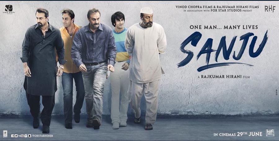 संजू' का पहला पोस्टर रिलीज, 5 अलग-अलग अवतारों में दिखे रणबीर कपूर
