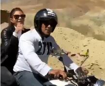 शूटिंग के बीच दबंग खान एक्ट्रेस जैकलीन के साथ बाइक चलाते दिखें, देखें तस्वीरें