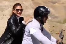 Video: \'रेस 3\' की शूटिंग के बीच बुलेट पर जैकलीन के साथ राइड पर निकले सलमान खान