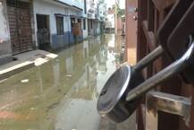 मंत्री सिद्धार्थनाथ के चुनाव क्षेत्र की वीआईपी कालोनी में हफ्ते भर से भरा है घुटने भर पानी