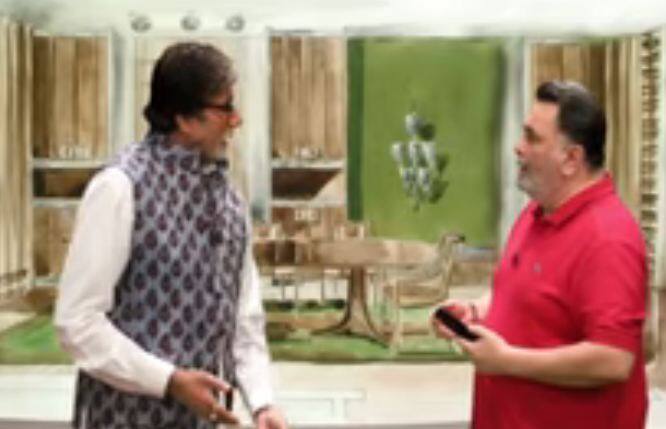 इस वीडियो में अमिताभ बच्चन अलग-अलग पोज दे रहे हैं और ऋषि कैमरामैन बनकर बिग बी की तस्वीरें खींच रहे हैं.