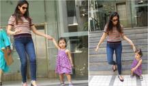 मां मीरा के साथ स्कूल से आते हुए कुछ ऐसे मस्ती के मूड में दिखी बेबी मीशा
