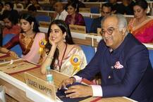 मां की साड़ी पहन नेशनल अवॉर्ड लेने पहुंचीं बेटी जाह्नवी कपूर, बोनी कपूर हुए भावुक