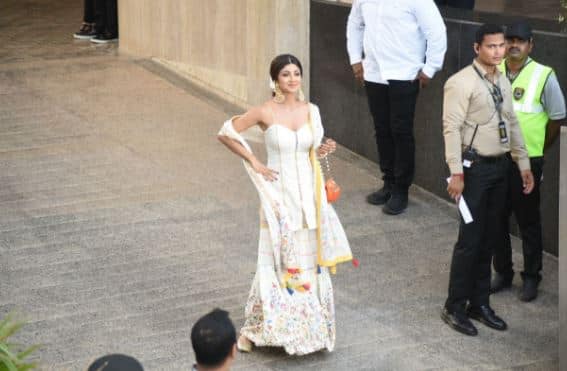 सोनम कपूर की संगीत सेरेमनी में शिल्पा शेट्टी. (तस्वीर: मानव मंगलानी)