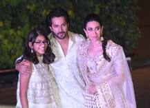 सोनम की संगीत सेरेमनी में कुछ इस अंदाज में पहुंचे वरुण धवन और करिश्मा कपूर