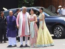 सोनम की शादी में मनीष मल्होत्रा के डिजाइनर लहंगे में पहुंचीं जाह्नवी कपूर, देखें तस्वीरें