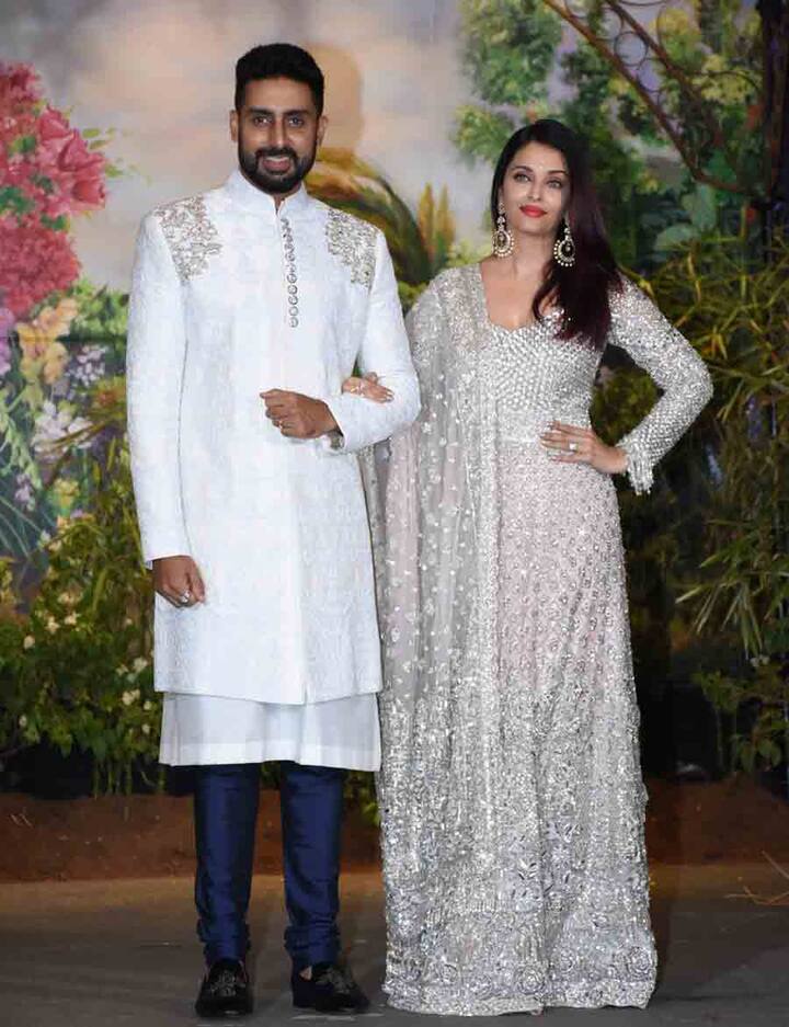 अभिषेक बच्चन सोनम कपूर की शादी में भी आए थे हालांकि उस समय ऐश्वर्या राय उनके साथ नहीं आईं थी. (तस्वीर: मानव मंगलानी)