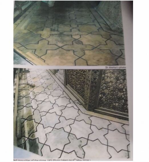 ASI के वकील ने माना कि ताजमहल के रंग में बदलाव आ रहा है. उन्होंने कहा कि इसकी बड़ी वजह यमुना में पैदा होने वाले कीड़े हैं. कीड़ों के चलते रंग भूरा हो रहा है. काई के चलते हरापन आ रहा है.इस पर बेंच ने कहा, 