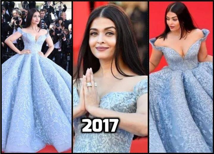 2017 में ही ऐश्वर्या का रेड कार्पेट पर सिंड्रेला अवतार भी दिखा. ऐश्वर्या यहां जब डिजाइनर Michael Cinco के ऑफ-शोल्डर गाउन में उतरीं तो उन्होंने हर किसी को अपनी तरफ आकर्षित किया. 