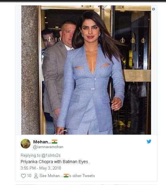 मोहन लिखते हैं ये तो बैटमैन आईंज हैं. फोटोः ट्विटर