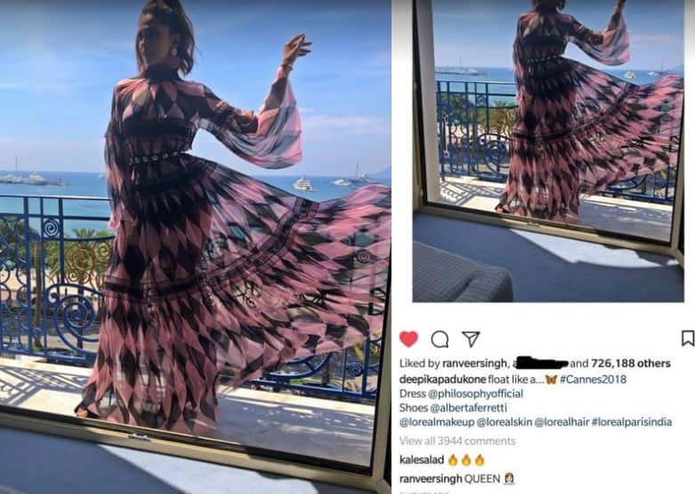 दीपिका के कान्स लुक पर आया रणवीर का दिल, सोशल मीडिया पर कर रहे हैं बेहिसाब तारीफें