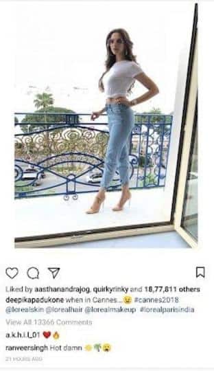 दीपिका के कान्स लुक पर आया रणवीर का दिल, सोशल मीडिया पर कर रहे हैं बेहिसाब तारीफें