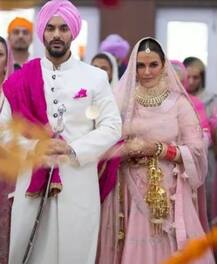 जब डिजाइनर गाउन में चूड़ा फ्लॉन्ट करती नजर आईं नेहा धूपिया