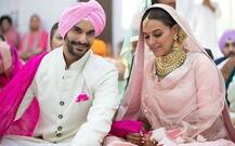 जब डिजाइनर गाउन में चूड़ा फ्लॉन्ट करती नजर आईं नेहा धूपिया