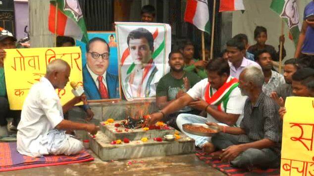 प्रदेश कांग्रेस कमिटी के कार्यकर्ता सुनील के मुताबिक हमारे हवन का उद्देश्य है कि जिस तरह से बीजेपी तानाशाही कर रही है सरकार संविधान को कुचलने का काम कर रही है वो ना करे और उसे सद्बुद्धि आए.
