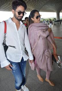 सिंपल सूट में शाहिद कपूर के साथ नजर आईं मीरा राजपूत, देखें तस्वीरें