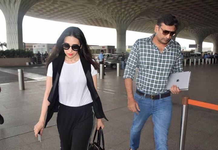 करिश्मा कपूर अपने कथित ब्वॉयफ्रेंड संदीप के साथ एयरपोर्ट पर स्पॉट की गईं. इस दौरान दोनों साथ में एंट्री करते तो दिखे लेकिन मीडिया के कैमरों को देखते ही दोनों एक दूसरे से दूरी बनाते दिखे. 