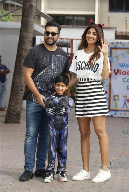 इस दौरान शिल्पा शेट्टी काफी खुश नजर आ रही है. (तस्वीर: मानव मंगलानी)