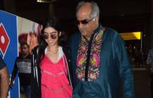 बेटी खुशी को रिसीव करने एयरपोर्ट पहुंचे बोनी, ये रही तस्वीरें