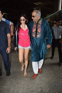 बेटी खुशी को रिसीव करने एयरपोर्ट पहुंचे बोनी, ये रही तस्वीरें