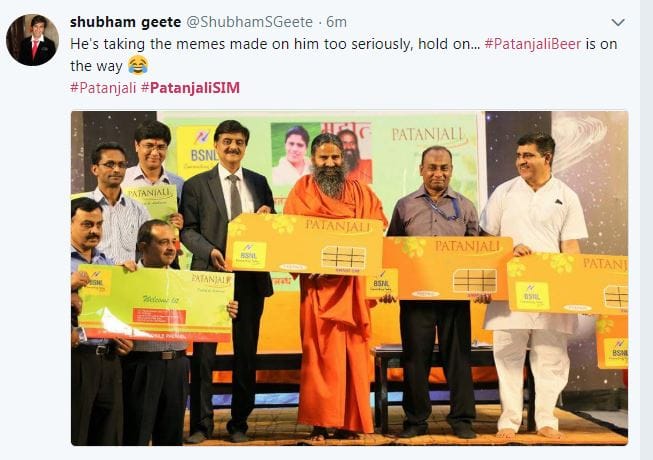 Social Media : 'पतंजलि के सिम से सिर्फ पत्नी से बात होगी गर्लफ्रेंड को कॉल करने पर...'.