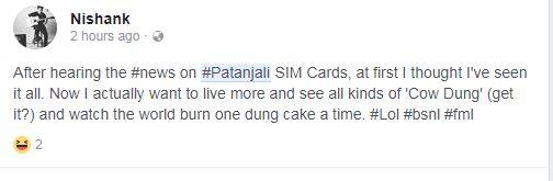 Social Media : 'पतंजलि के सिम से सिर्फ पत्नी से बात होगी गर्लफ्रेंड को कॉल करने पर...'.