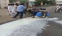 किसान आंदोलन: MP में सड़कों पर दूध बहाए, पंंजाब मेें फल और सब्जियां फेंकी