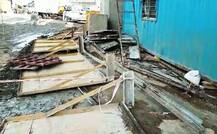 वाराणसी: बाबतपुर फ्लाईओवर की शटरिंग गिरी, एक बार फिर हो सकता था बड़ा हादसा