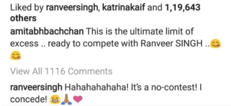 फैशन को लेकर बिग बी ने किया रणवीर सिंह को चैलेंज, देखते ही उन्होंने हार मान ली