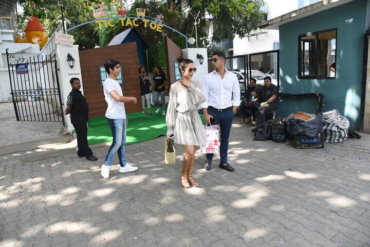 बॉलीवुड अभिनेता सोहेल खान ने हाल ही में बेटे के जन्मदिन काफी धूमधाम से मनाया. इस दौरान कई सारे सितारे अपने बच्चों के साथ इस पार्टी में जाते नजर आए. (तस्वीर: मानव मंगलानी)