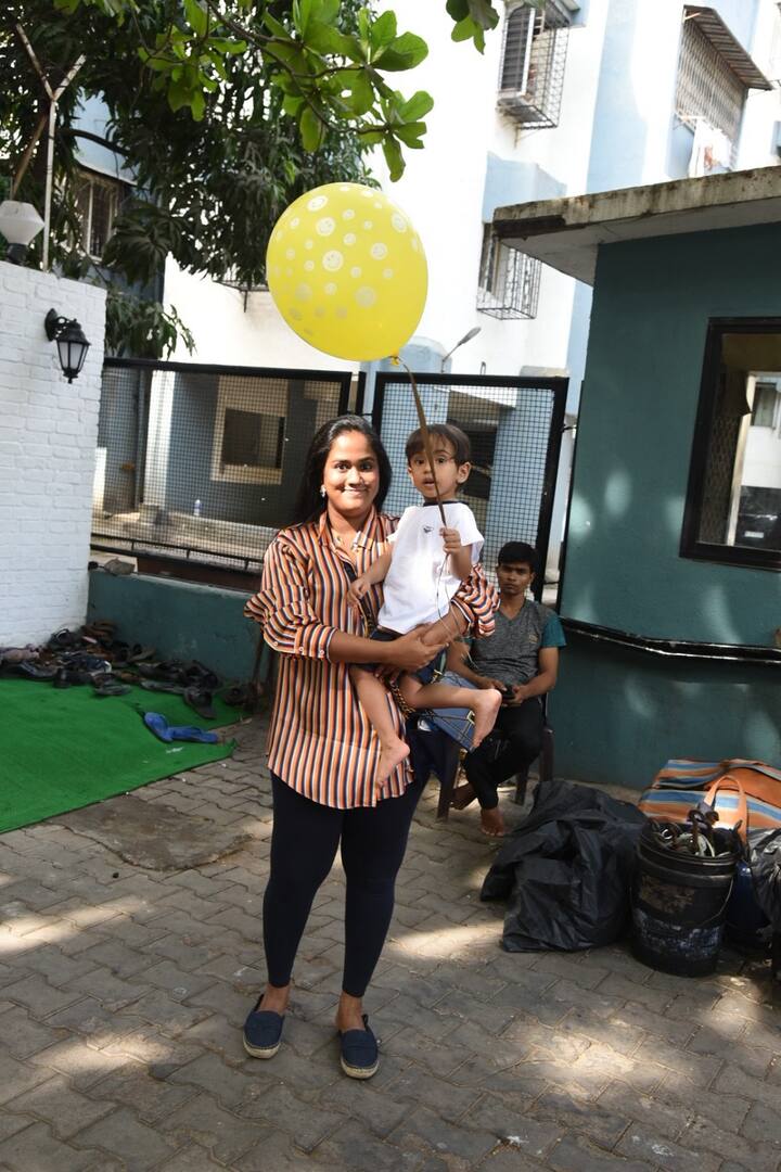 अर्पिता इस दौरान अपने बेटे आहिल को साथ लेकर गईं थीं. (तस्वीर: मानव मंगलानी)