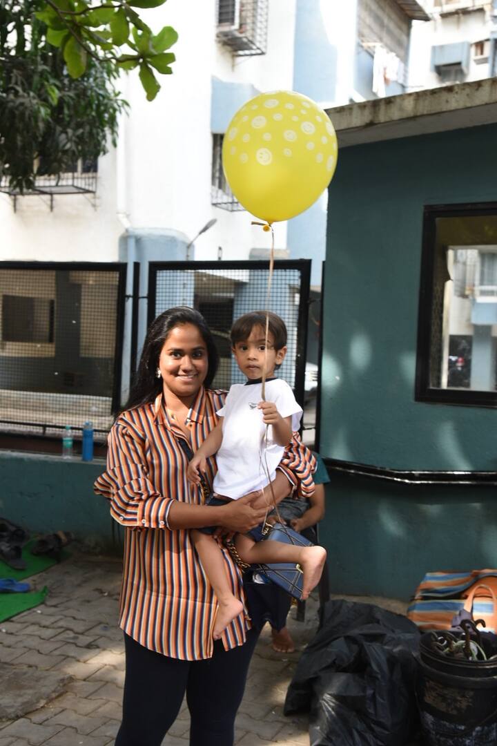 इस दौरान अर्पिता और आहिल दोनों की काफी अच्छे लग रहे थे. (तस्वीर: मानव मंगलानी)