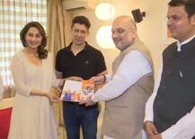 धक-धक गर्ल माधुरी दीक्षित से मिले अमित शाह, मोदी सरकार की गिनाई उपलब्धियां