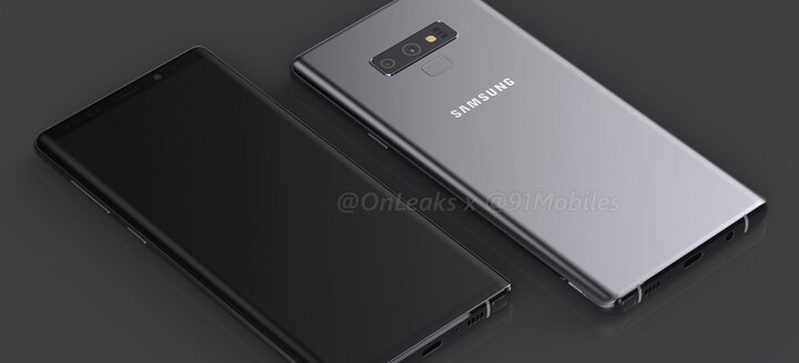 amsung Note 9 3D renders leaked, reveal rear fingerprint scanner, Infinity display Samsung Galaxy Note 9 की पहली तस्वीर आई सामने, होगा इनफिनिटी डिस्प्ले और रियर फिंगरप्रिंट सेंसर