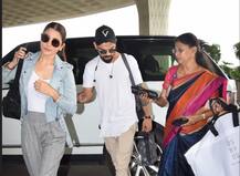 हसबैंड विराट कोहली का हाथ थामे मुंबई एयरपोर्ट पर नज़र आईं अनुष्का शर्मा, देखें तस्वीरें