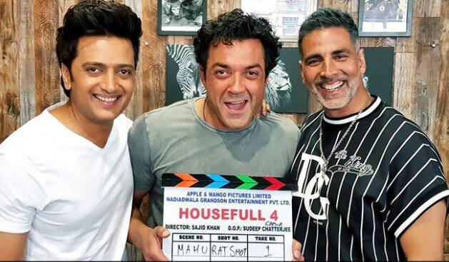 Akshay Kumar starts shooting for Housefull 4 with Bobby Deol, Riteish Deshmukh बॉबी देओल की हुई 'हाउसफुल 4' में एंट्री, अभिषेक बच्चन हुए बाहर, शूटिंग शुरु