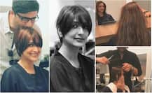 हेयर कट कराते समय रो पड़ीं कैंसर से लड़ रही सोनाली बेंद्रे, न्यूयॉर्क से आई पहली तस्वीर